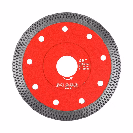 O diamante molhado viu o disco de corte concreto do mármore do granito das lâminas